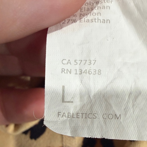 EUC Fabletics Tan Leopard Print Leggings - Picture 8 of 8